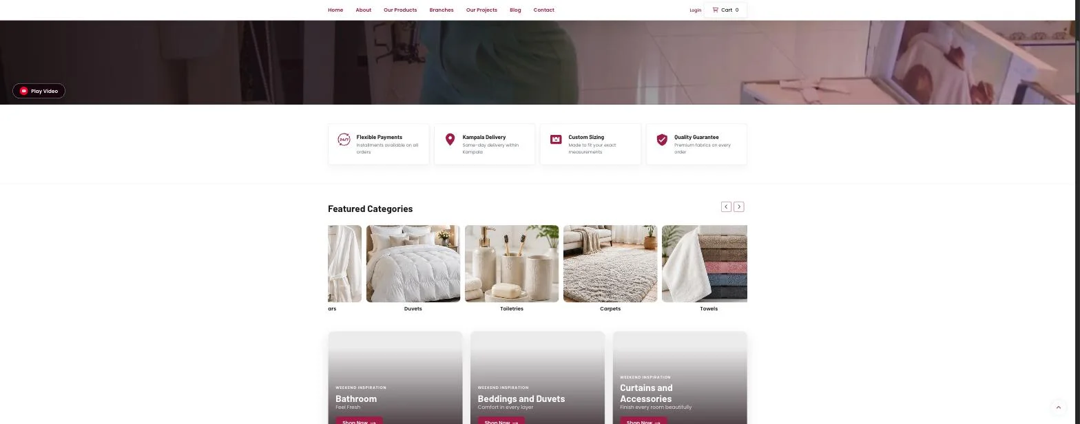 Mirembe Beddings & Curtains - E-Commerce Platform detail 1